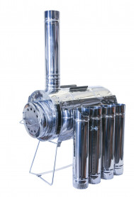 Печь походная Век Вепрь-1 с шарнирным экраном