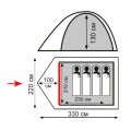 Палатка Totem Tepee 4 (v2), зеленый