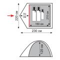 Палатка Totem Tepee 2 (v2), зеленый