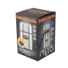 Термос для еды "Биосталь", 1 л, в чехле