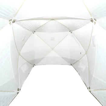 Палатка зимняя КУБ Premium Дубль 4,2х2,1м, трехслойная, цвет оливковый/белый, Следопыт