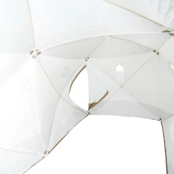 Палатка зимняя КУБ Premium Дубль 4,2х2,1м, трехслойная, цвет оливковый/белый, Следопыт