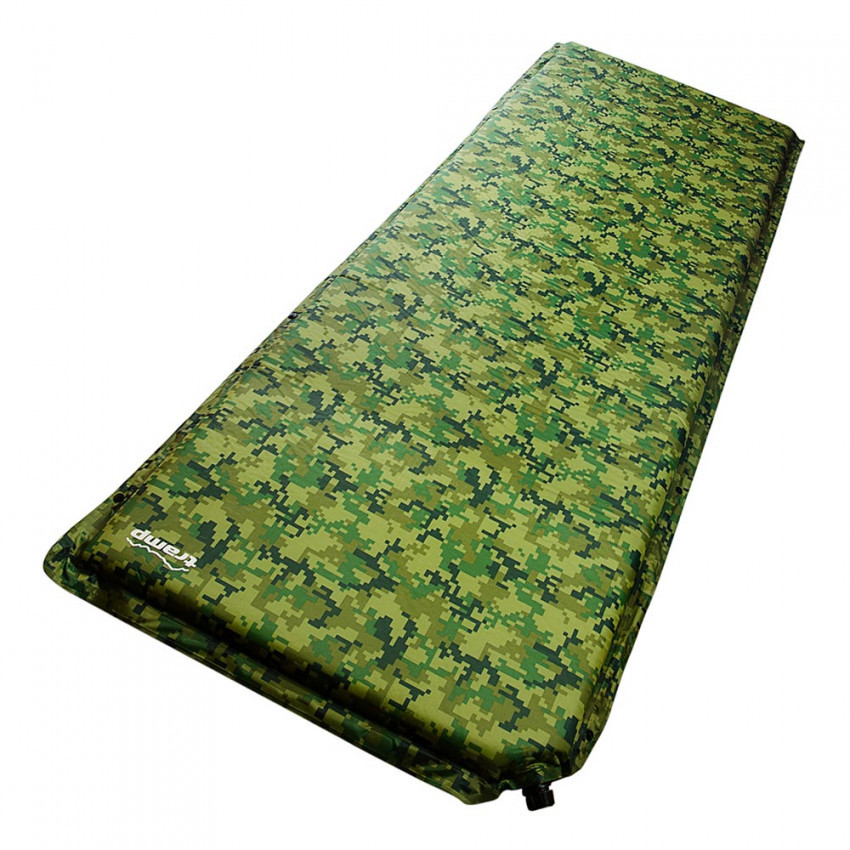 Коврик самонадувающийся TRI-007 Tramp, камуфляж, 185x66x5 см