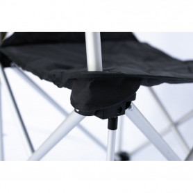 Tramp кресло раскладное с жесткими подлокотниками (черный/серый)