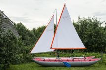 Надувной Катамаран Валдай-4 с парусным вооружением