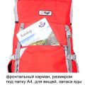 Рюкзак туристический Хальмер 2, с латами, красно-серый, 65 л, ТАЙФ