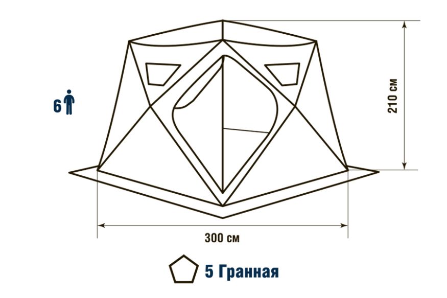 Палатка зимняя Higashi Chum (однослойная)