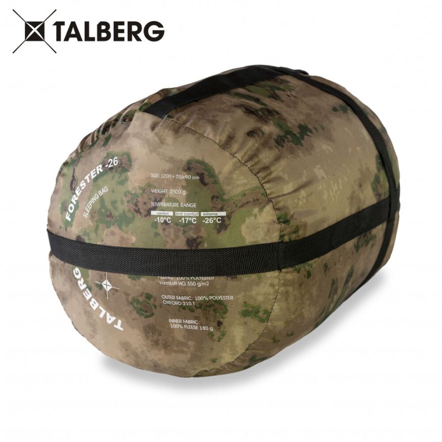 Cпальный мешок Forester -26, принт туман, Talberg