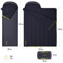 Спальный мешок 2101 ROCKY 520L, -4°С 230х90, ATEPA
