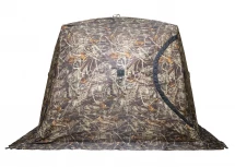 Палатка зимняя КУБ 4 камуфляж (трехслойная), с навесом, швы проклеены